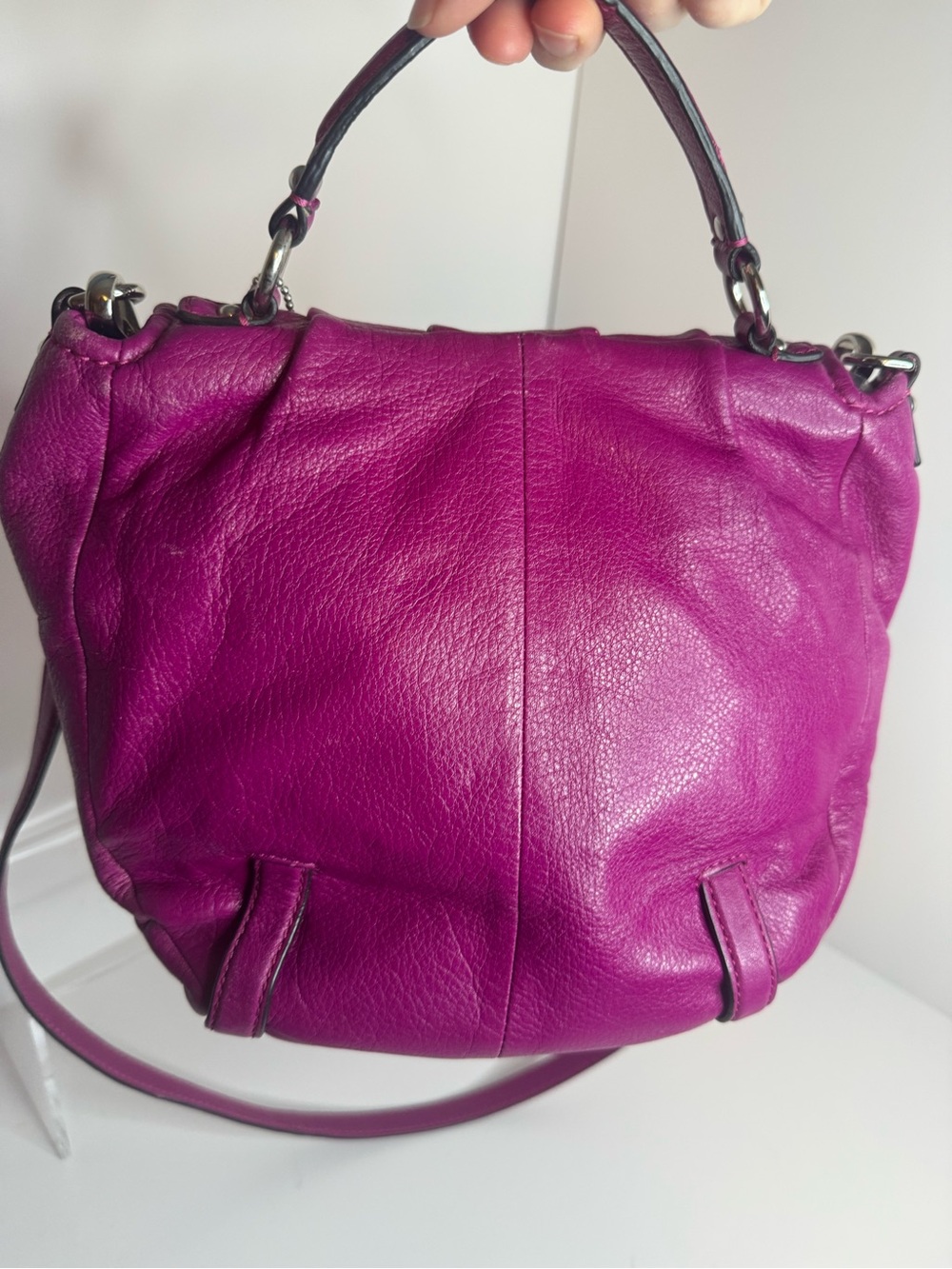 #440 Coach Madison Annabelle Leather Two-Way Satchel Crossbody Bag - Picture 4 of 17